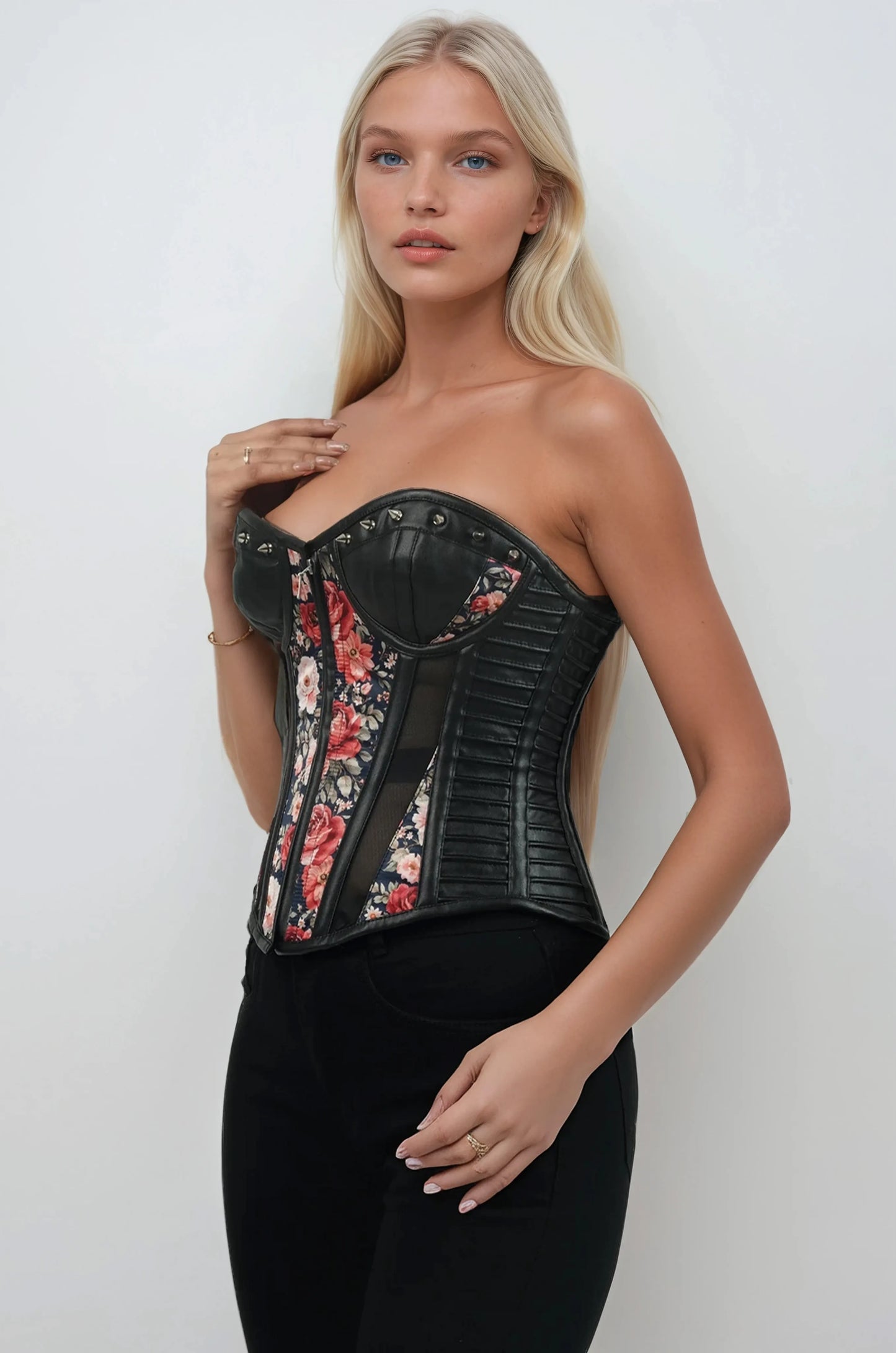 Ryelee Crimson Blossom Overbust Corset