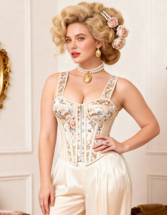 Vannessa Baroque Inspired Floral Corset