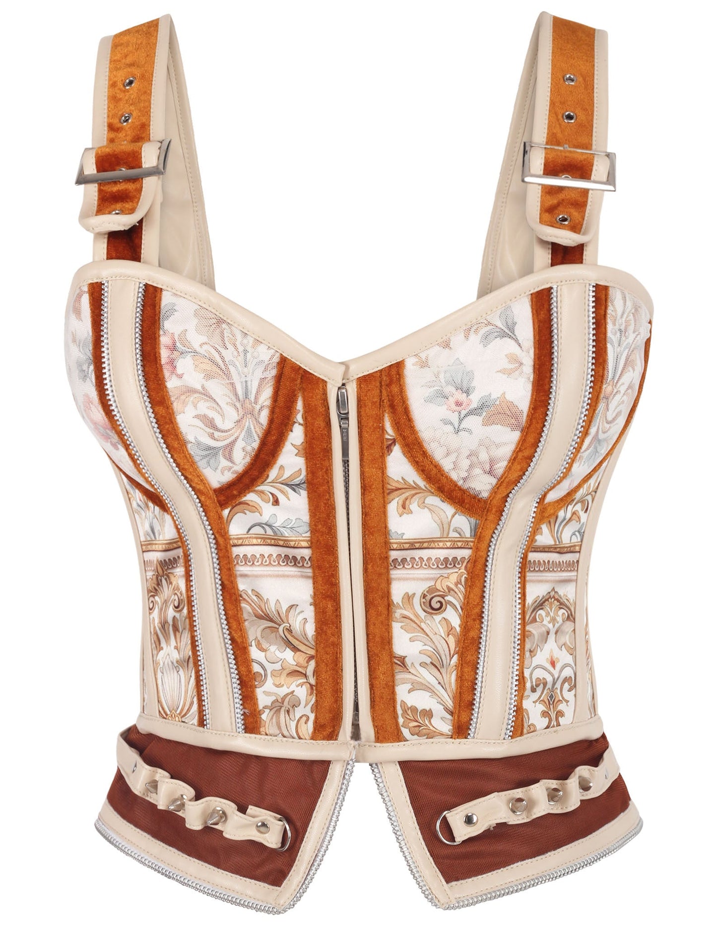 Nichelle Ornamental Scrollwork Floral Corset