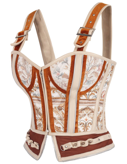 Nichelle Ornamental Scrollwork Floral Corset