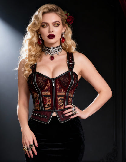 Lashawna Baroque Scrolls and Rich Floral Corset