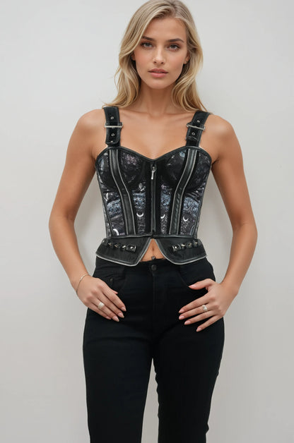 Gentry Gothic Inspired Half Moon & Butterfly Corset