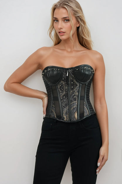 Chesleigh Celestial Geometry Overbust Corset
