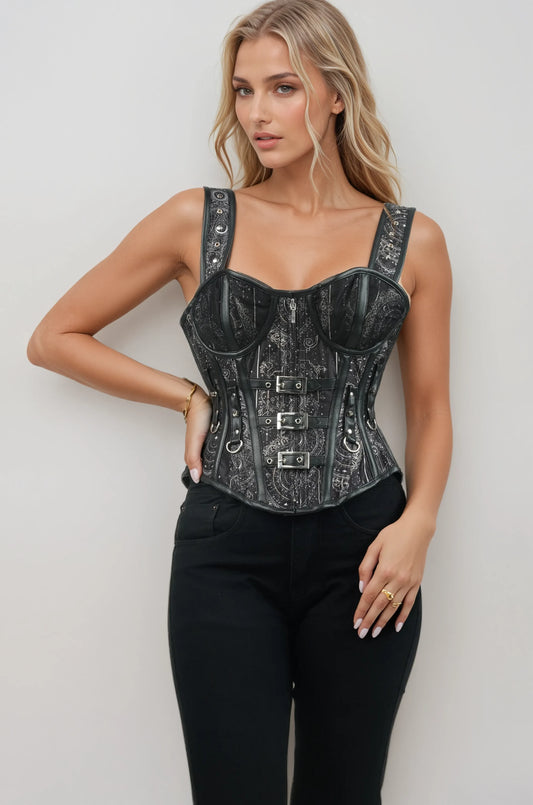 Jenai  Geometry Ancient Zodiac Scrolls Corset