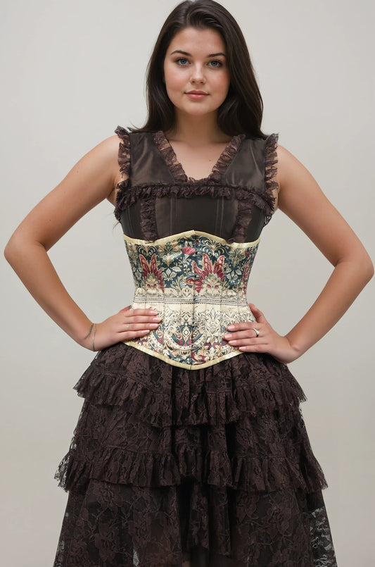 Irvina Floral Satin Underbust Corset