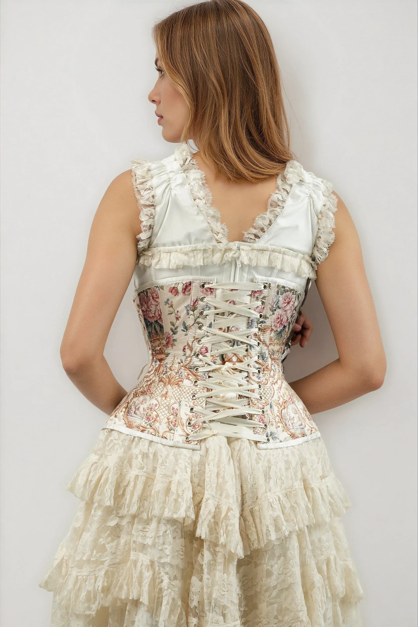Elvenia Floral Curvy Underbust Corset