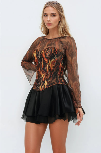 Kelcy Fiery Tone Overbust Corset