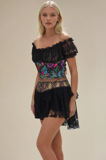 Darrylin Gothic Bloom Radiance Corset