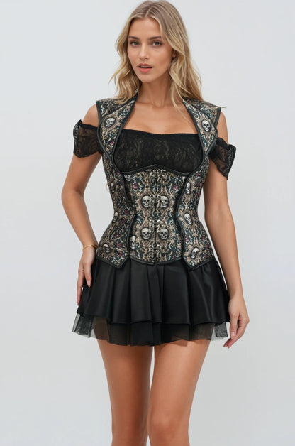 Payge Skelton Corset with Lapel Halter Strap
