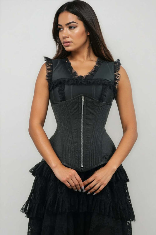Dwan Black Underbust Waist Training Corset