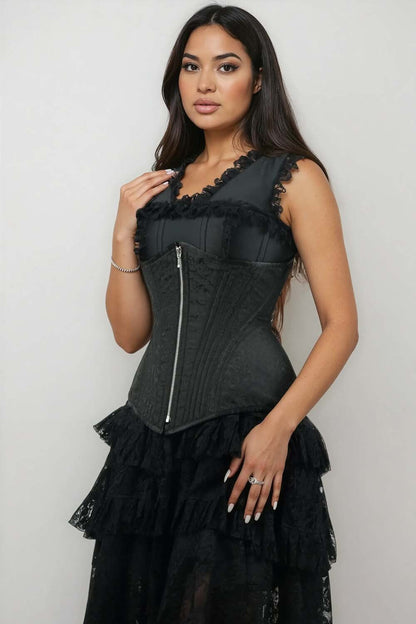 Dwan Black Underbust Waist Training Corset