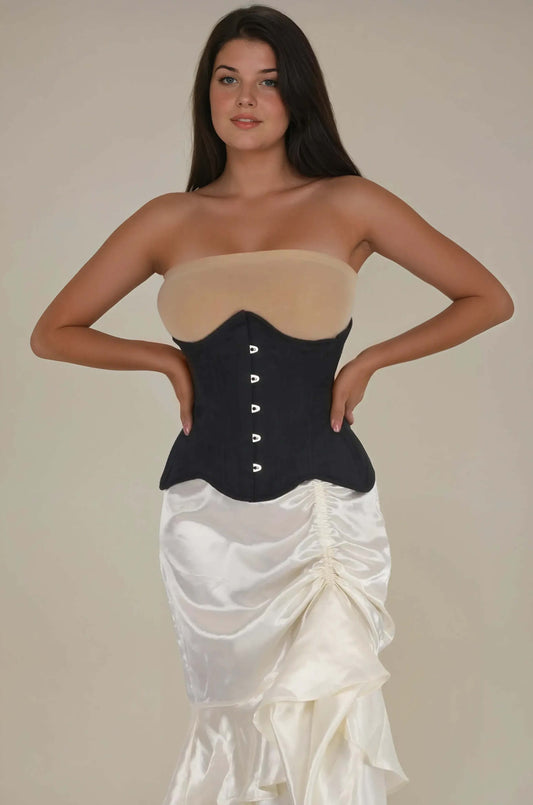 Steel boned underbust corset