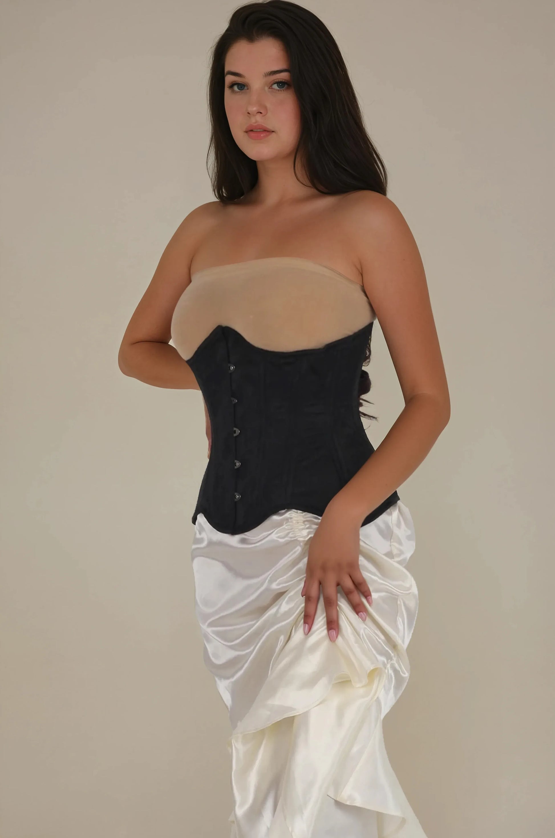 Steel boned corset