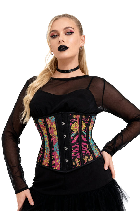 Sybil Neon Versailles Mesh Corset