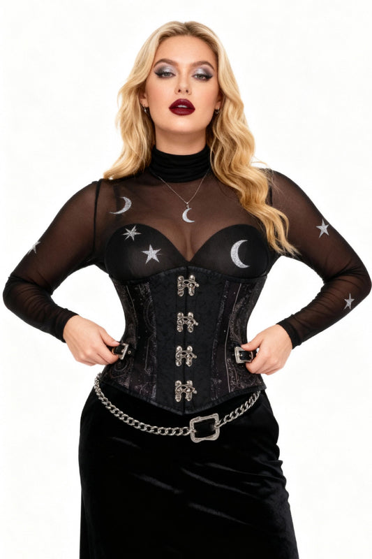 Corbin Gothic Zodiac Scroll Corset