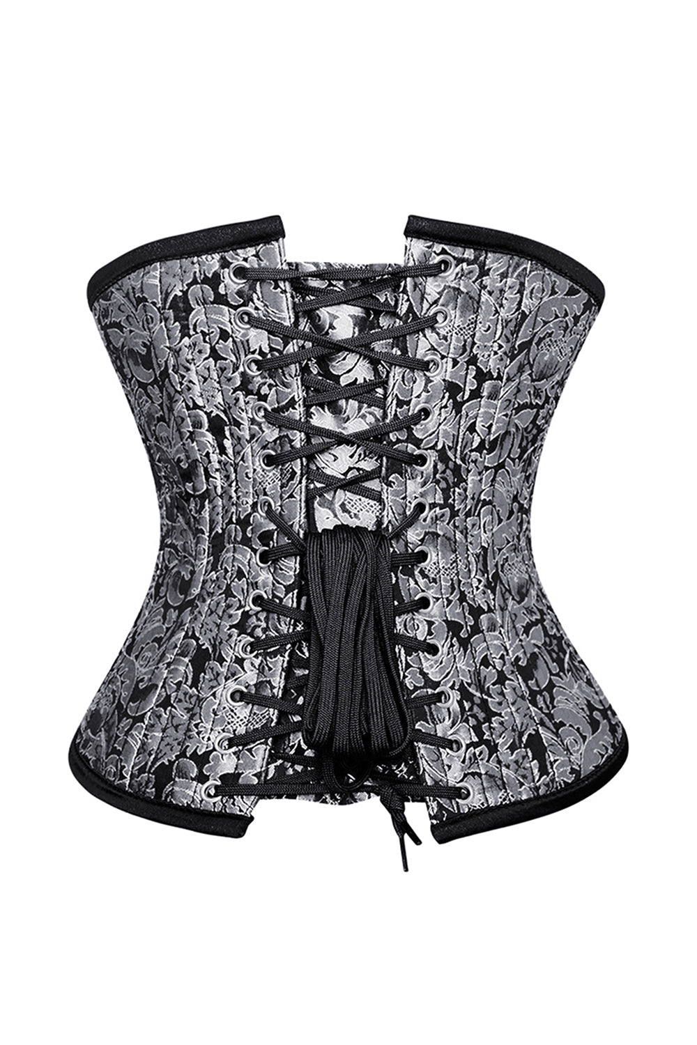 Fiona Waist Training Silver Brocade Corset