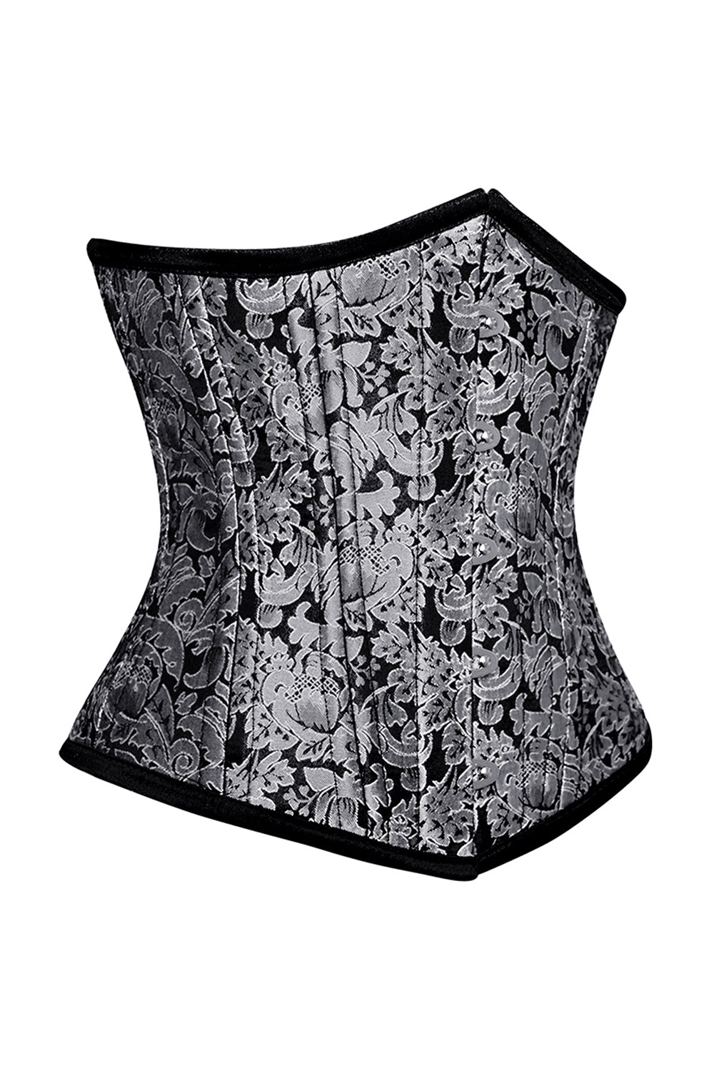Fiona Waist Training Silver Brocade Corset