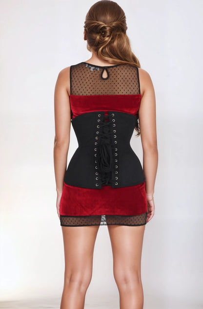 Jalicia Black Cotton Waist Trainer Corset