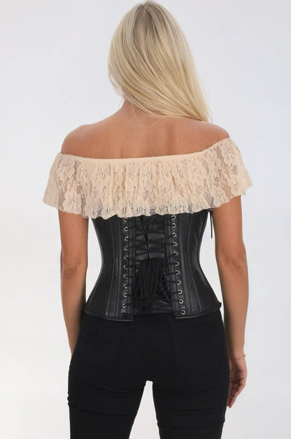Dawna Faux Leather Underbust Corset