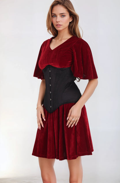 Lanelle Black Satin Waist Trainer Corset