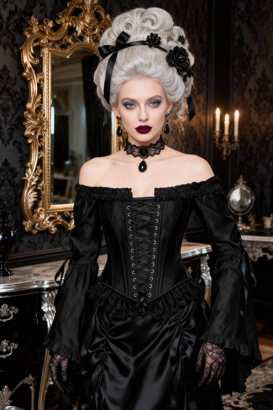Brightyn Rococo Overbust Black Corset