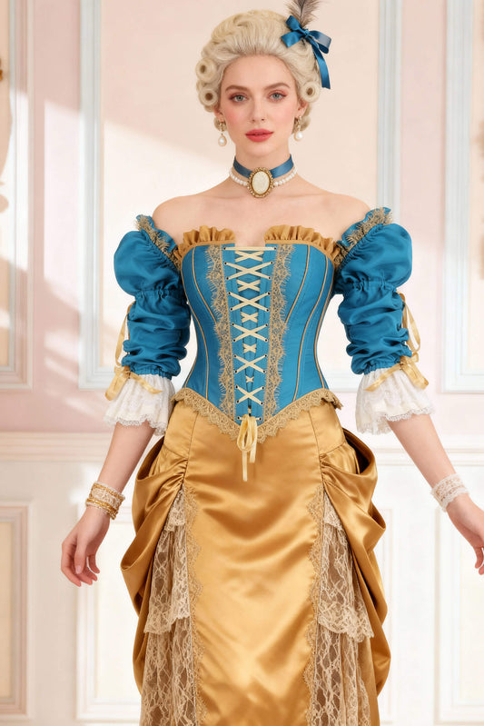 Joplin Rococo Off Shoulder Satin Corset