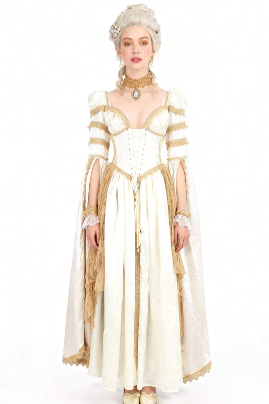 Linlee Elven Inspired Rococo Ivory Corset Dress