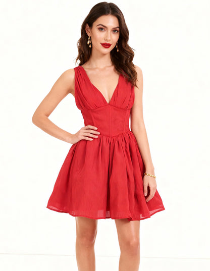 Gayle Chiffon Steel Boned Corset Dress