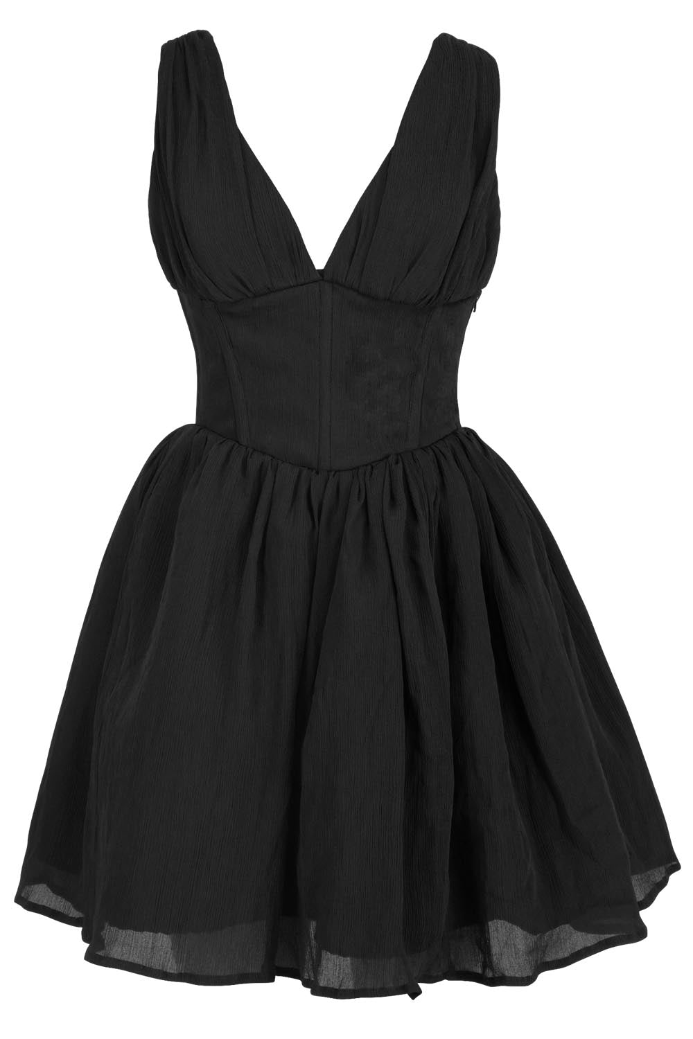 Gayle Chiffon Steel Boned Corset Dress