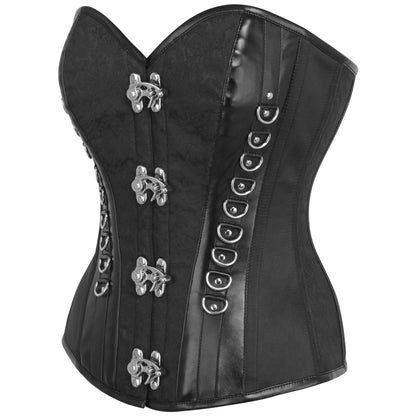 Loella Black Brocade Overbust Corset