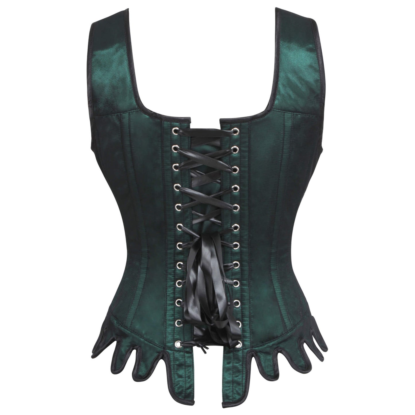 Faye Green Couture Corset with Shoulder Straps