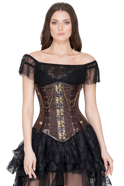 Dreda Steampunk Brocade Corset