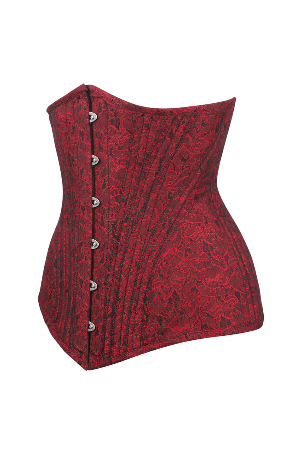 Alayna Maroon Brocade Waist Training Corset